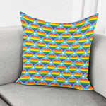 LGBT Pride Rainbow Heart Pattern Print Pillow Cover