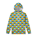 LGBT Pride Rainbow Heart Pattern Print Pullover Hoodie