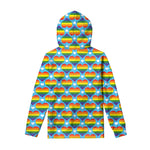 LGBT Pride Rainbow Heart Pattern Print Pullover Hoodie