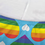 LGBT Pride Rainbow Heart Pattern Print Sofa Cover