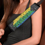 LGBT Pride Rainbow Heart Stones Print Car Seat Belt Covers