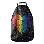 LGBT Pride Rainbow Heart Stones Print Car Seat Organizers