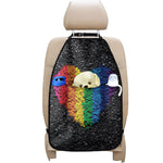 LGBT Pride Rainbow Heart Stones Print Car Seat Organizers
