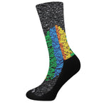 LGBT Pride Rainbow Heart Stones Print Crew Socks
