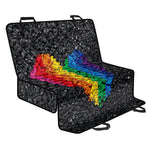 LGBT Pride Rainbow Heart Stones Print Pet Car Back Seat Cover