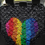 LGBT Pride Rainbow Heart Stones Print Pet Car Back Seat Cover