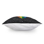 LGBT Pride Rainbow Heart Stones Print Pillow Cover
