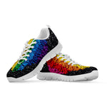 LGBT Pride Rainbow Heart Stones Print White Sneakers