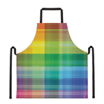 LGBT Pride Rainbow Plaid Pattern Print Apron