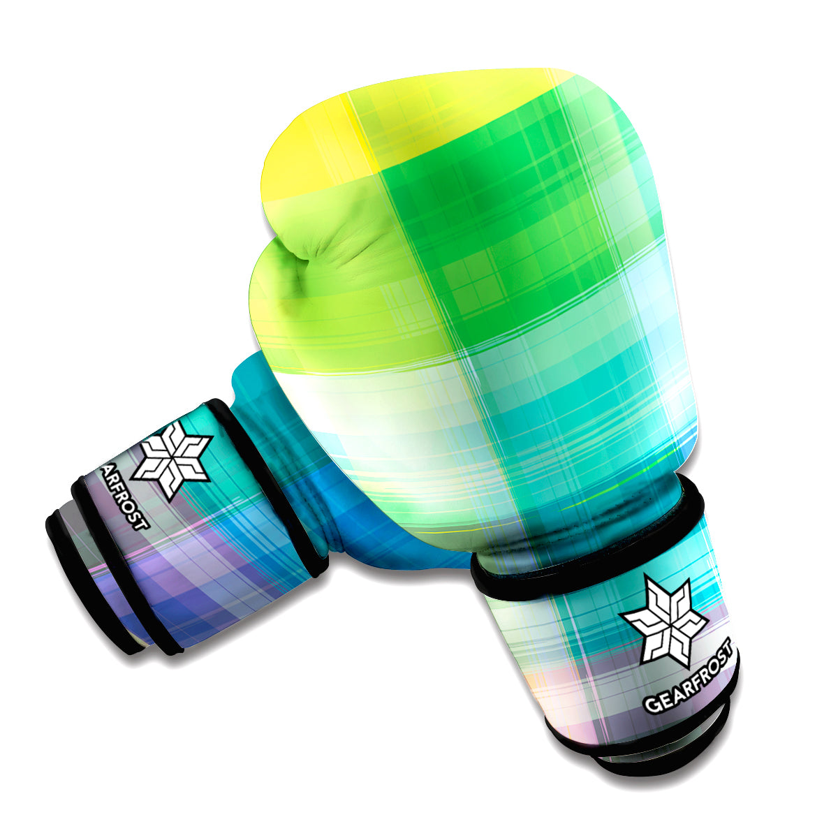 LGBT Pride Rainbow Plaid Pattern Print Boxing Gloves