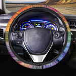 LGBT Pride Rainbow Plaid Pattern Print Car Steering Wheel Cover