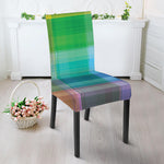 LGBT Pride Rainbow Plaid Pattern Print Dining Chair Slipcover