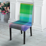 LGBT Pride Rainbow Plaid Pattern Print Dining Chair Slipcover