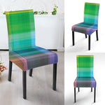 LGBT Pride Rainbow Plaid Pattern Print Dining Chair Slipcover