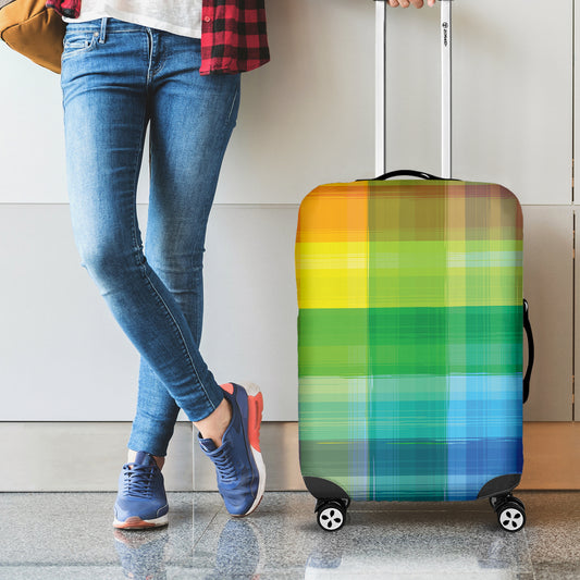 LGBT Pride Rainbow Plaid Pattern Print Luggage Cover