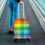 LGBT Pride Rainbow Plaid Pattern Print Luggage Cover