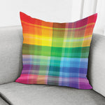 LGBT Pride Rainbow Plaid Pattern Print Pillow Cover