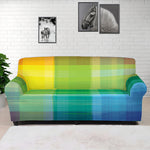 LGBT Pride Rainbow Plaid Pattern Print Sofa Cover