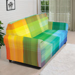 LGBT Pride Rainbow Plaid Pattern Print Sofa Cover
