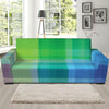 LGBT Pride Rainbow Plaid Pattern Print Sofa Slipcover