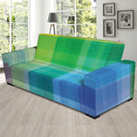 LGBT Pride Rainbow Plaid Pattern Print Sofa Slipcover