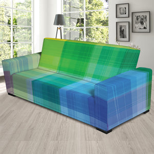 LGBT Pride Rainbow Plaid Pattern Print Sofa Slipcover