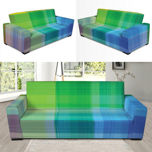 LGBT Pride Rainbow Plaid Pattern Print Sofa Slipcover