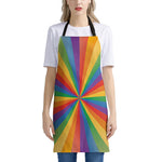 LGBT Pride Rainbow Rays Print Apron