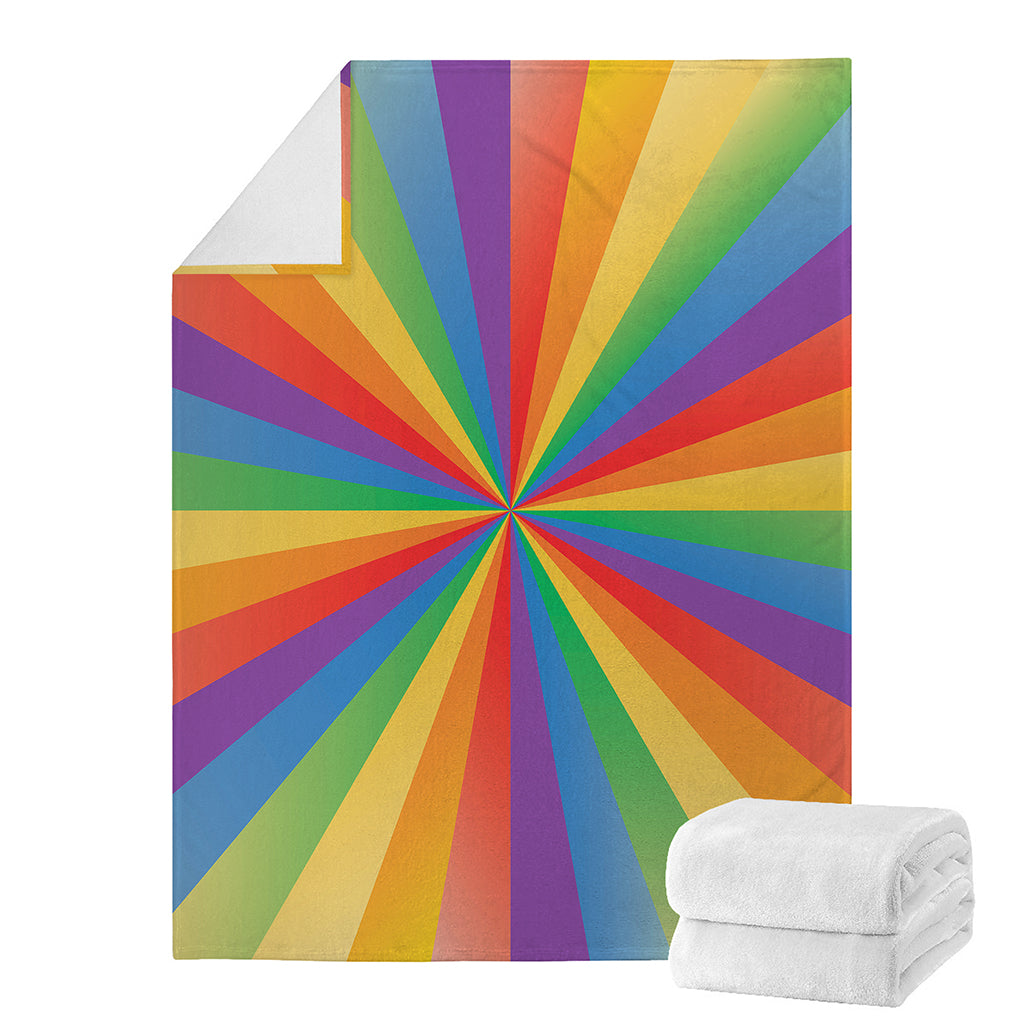 LGBT Pride Rainbow Rays Print Blanket