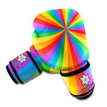 LGBT Pride Rainbow Rays Print Boxing Gloves