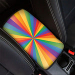 LGBT Pride Rainbow Rays Print Car Center Console Cover