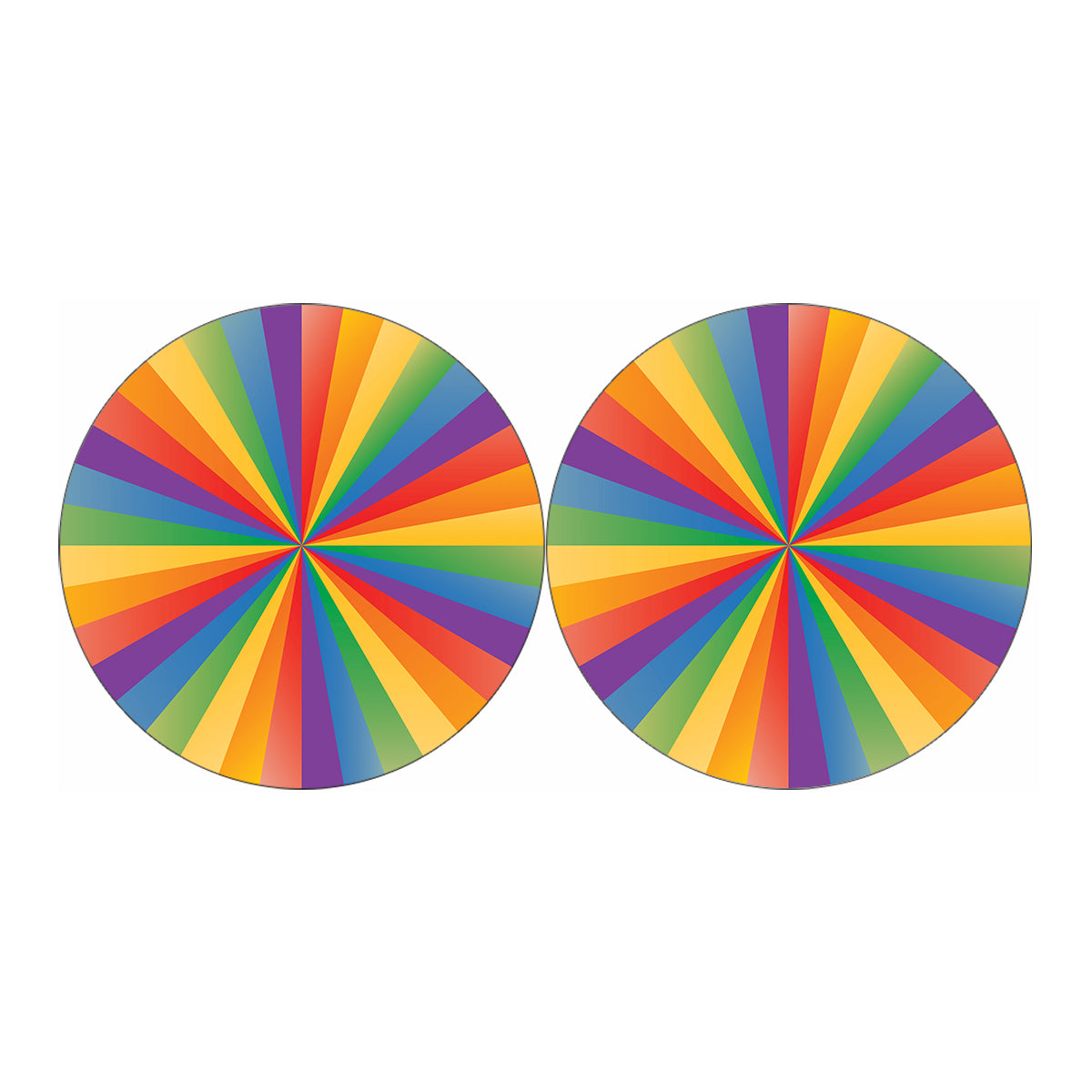 LGBT Pride Rainbow Rays Print Car Coasters