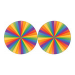 LGBT Pride Rainbow Rays Print Car Coasters
