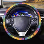 LGBT Pride Rainbow Rays Print Car Steering Wheel Cover