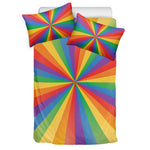 LGBT Pride Rainbow Rays Print Duvet Cover Bedding Set