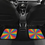 LGBT Pride Rainbow Rays Print Front and Back Car Floor Mats