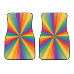 LGBT Pride Rainbow Rays Print Front Car Floor Mats