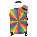 LGBT Pride Rainbow Rays Print Luggage Cover