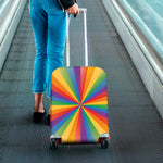 LGBT Pride Rainbow Rays Print Luggage Cover