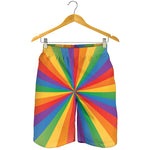 LGBT Pride Rainbow Rays Print Men's Shorts