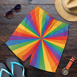 LGBT Pride Rainbow Rays Print Men's Shorts