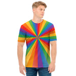 LGBT Pride Rainbow Rays Print Men's T-Shirt