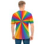 LGBT Pride Rainbow Rays Print Men's T-Shirt