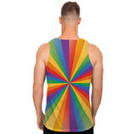 LGBT Pride Rainbow Rays Print Men's Tank Top