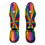 LGBT Pride Rainbow Rays Print Muay Thai Shin Guard