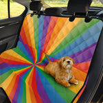 LGBT Pride Rainbow Rays Print Pet Car Back Seat Cover