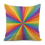 LGBT Pride Rainbow Rays Print Pillow Cover