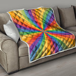 LGBT Pride Rainbow Rays Print Quilt