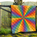 LGBT Pride Rainbow Rays Print Quilt