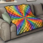 LGBT Pride Rainbow Rays Print Quilt